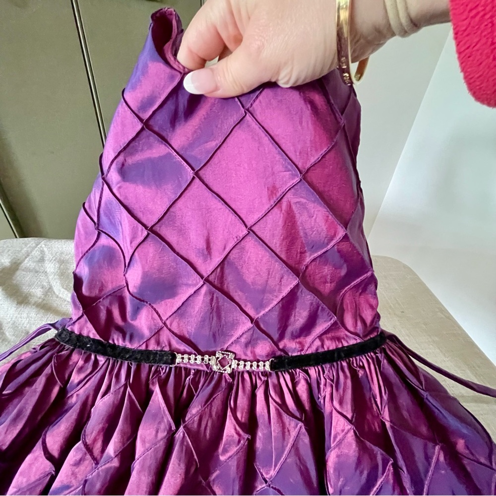 Purple Iridescent Satin Dress — Formal Girl’s Size: 7 by Perfectly Dressed 🎀 - Picture 6 of 14